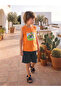 Anthracite Boys' Knitwear Shorts with Elastic Waist