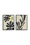 Black and Gold Botanical Set of 2 Islamic Wall Art | Framed Canvas Print | Arabic Calligraphy Decor for Living Room, Bedroom, Office & Gift - 3