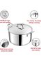 Platinum Triply Stainless Steel Biryani/Sauce Pot with Lid - 11 Liters, 30 cm - 7