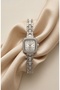 Women's Steel Watch Silver Color Stone Square Case Vintage Watch |   Roman Numeral Premium Women's Wristwatch |   Old Money Luxury Elegant Stylish Women's Watch 2026 - 6