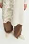 Linen Tunic with Embroidery Detail - Brown - 3