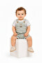 Baby Boy Blue Salopet and Patterned T-Shirt Set - 7