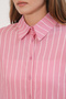 Women's Striped Oversize Shirt 20293 - Salmon - 6