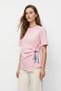 Pink Side Tie Detail T-Shirt 26854 - 2