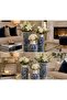 Set of 3 Ceramic Nordic Navy Blue Vases - 2