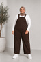 Plus Size Hijab Gabardine Salopet Jumpsuit