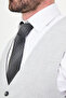 Textured Slim Fit Classic Men's Vest Gray - 40961.26Y - 2