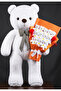 90cm Big Size White Plush Bear with 12 Mini Teddy Bears Teddy Bear Bouquet for Lover, Sister, Friend, Birthday - 7