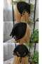 Hand Knitted Edge Embroidered Triangle Bandana Black (49X35X24 cm) - 3
