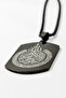 Black Color Double Sided Ayetel Kürsi Written 60 cm Thick Doc Chain Stainless Steel Necklace - 4