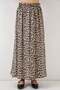Women's Leopard Patterned Brown Skirt - 8
