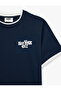 Printed Detailed Cotton Short Sleeve Crew Neck T-Shirt - 5
