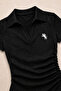 Plus Size Sim Detailed Polo Collar Gathered Blouse - 2