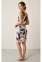 Straped Dress with Ruched Detail - 2