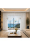 White Color Double-Breasted Tulle Curtain