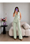 Waist-Tied Pleated Vest Trousers Blazer Suit - 4