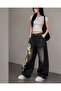 Fishbone Print Printed Harajuku Y2K Baggy Jean Pants - 3
