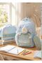 Rlx-1815 Set of 3 Children's Primary School Bag with Pen Holder and Lunch Bag Backpack Blue - 2