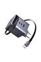 GaN Fast Charger with Cable 100 Watts - Gray