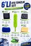 6-Piece Legendary Microfiber Car Washing Cleaning Vehicle Drying Cloth, Glove Sponge Car Set