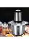 Stainless Steel Electric Chopper 2000W High Power Food Processor With 3.5L Bowl Six Blade Technology Safe Lock Mechanism Easy Cleaning Design Suitable For Meat Mincing Vegetable Chopping And H - 2