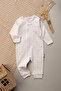 100% Cotton Girls' Crispy Floral Patterned Zippered Baby Romper - 4