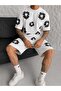 Trendy Floral Patterned Unisex Oversize Two-Piece Set - 2