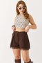 Women's Lace Detailed Fabric Stylish Shorts Brown - 2