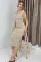 Women's Padded Midi Dress Beige - 3