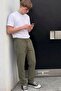 Men's Comfort Fit Wide Leg Khaki Baggy Pants