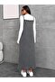 Long Black Denim Jumpsuit/Strap Detail Denim Salopet - 2