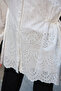 Women's Side-Tie Crew Neck Shirt White - 5