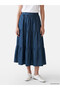 Elastic Waist Katkat Jean Skirt (S6) - 3