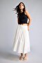 A-Line High Waist Poplin Midi Skirt F7993Ax26Sp - 3