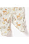 Animal Print Sleepsuit with Collar and Long Sleeves - 4