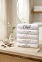 100% Cotton Embroidered Design Text Pattern Hand and Face Towel 50X90 cm Set of 5