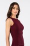 Women's Sleeveless Ribbed Tank Top, 95% Cotton, 5% Elastane - 2