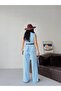Women's Buttoned Belted Vest and Palazzo Pants Two-Piece Set - 8