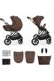 - 2-In-1 Prime 3 Baby Travel Stroller - Brown