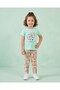 Girl's Summer Tights and Printed T-Shirt Set for Ages 2-3-4-5-6-7-8-9, 2-Piece Set - 2
