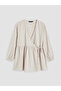 Lcw Modest Gray Double-Breasted Collar Textured Women's Kimono - 5