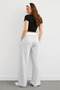 Women's High Waist Wide Leg Lace-Up 2-Strap Sweatpants 3035 - 3