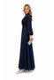 Rose Detailed Lined Full-Length Fitted Dress - 5