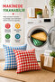 Set of 4 Colorful Gingham Cushion Covers 43X43 cm – Liquid-Proof and Stain-Resistant Fabric - 3