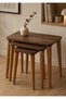3-Piece Zigon Coffee Table Set with Wooden Legs Modern Nordic Design Coffee Table Set