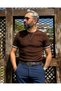 Men's Old Money Ribbed Textured Premium Knitwear T-Shirt - 3