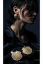 Gold Color Brass Sea Shell Model Women's Earrings Stylish Jewelry - 3