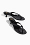 Black Flip-Flop Heeled Slippers Daily Orthopedic Women's Sandals