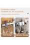 Wall Mount Knife Holder, Kitchen Utensil Hanger with 10 Hooks, 50CM Grey Storage Rack - 5