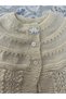 Hand Knitted Baby Cardigan 100% Organic Cotton Light Yellow 31X31 cm - 3